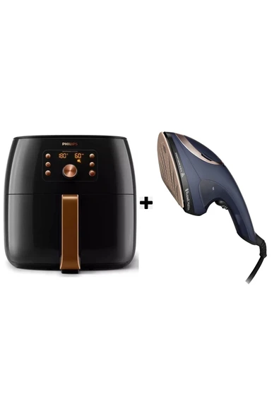 Philips Premium Airfryer Xxl Fritöz Hd9867+russell Hobbs 28370-56 Çoklu Ütü Pürüzsüzleştirici Ve Buharlı Ütü
