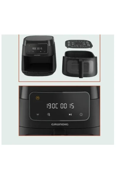Grundig AirFit XXL 7.6 L Camlı Airfryer - 4