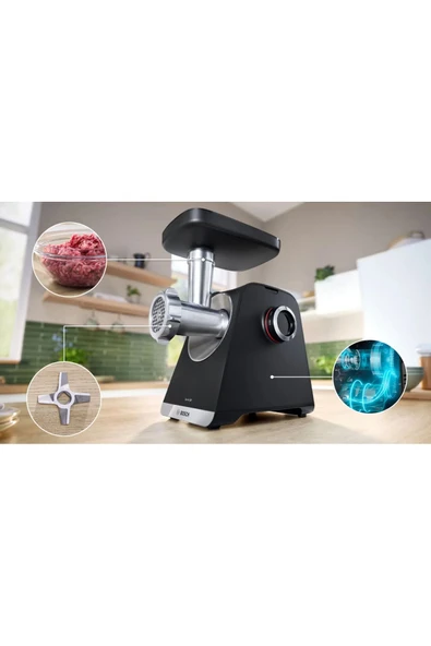 Bosch Gıda Kıyma Makinesi MultiPower 2100 W Siyah, Metalik gümüş - 5