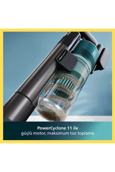Philips PowerCyclone 11  Islak/Kuru Sarjlı Süpürge Led Başlıklı Yeşil - 5