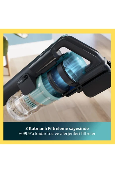 Philips PowerCyclone 11  Islak/Kuru Sarjlı Süpürge Led Başlıklı Yeşil - 8