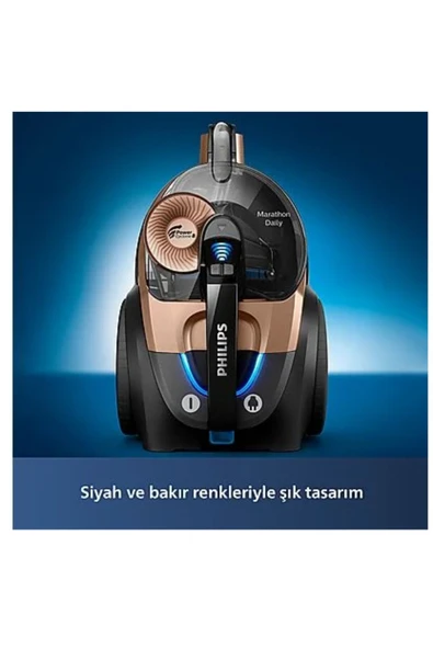 Philips Marathon 900 W Toz Torbasız Süpürge+PHILIPS Azur Buharlı Ütü HEDİYE - 4