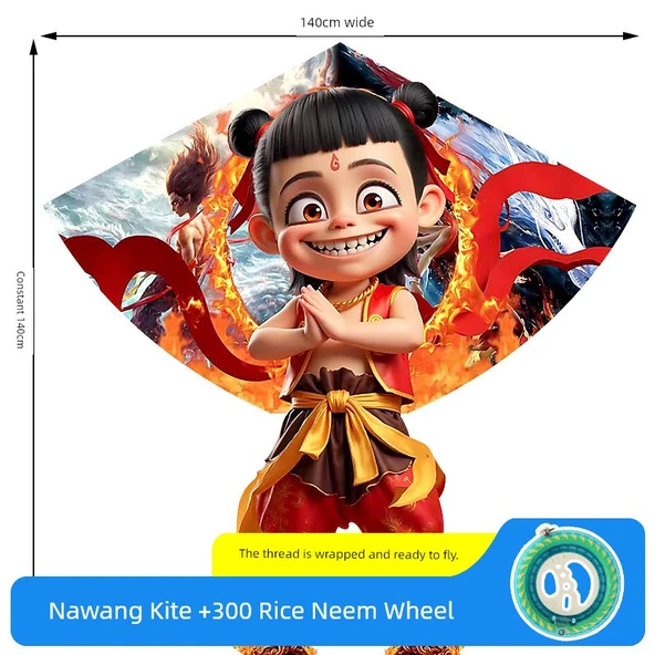 Nezha Uçurtması 1.4 m Naohai +300 m Noodle Tekerlek
