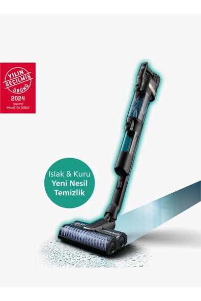 Philips Aqua Trio Serisi 3'ü 1 Arada Dikey Şarjlı Süpürge Siyah - 2