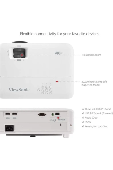 ViewSonic Px701-4k 3200 Ansı Lümen 3840x2160 Gaming 4k Projeksiyon Cihazı - 6