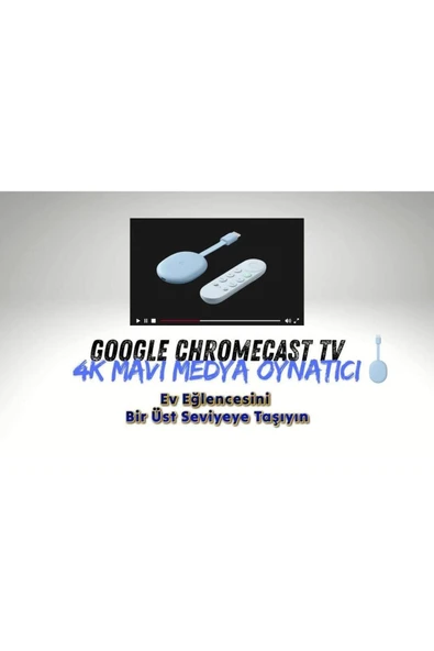 Google Chromecast Tv 4k Medya Oynatıcı Mavi - 2