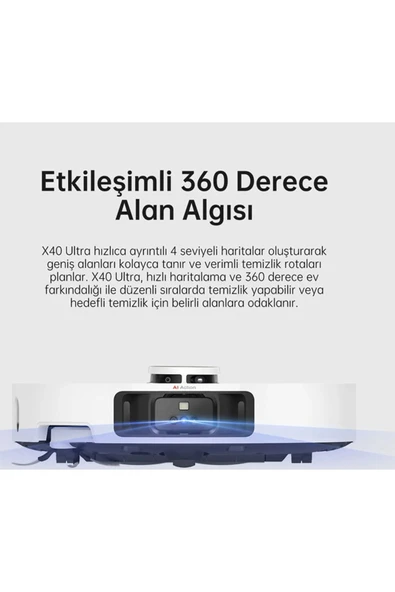 Dreame Ultra Robot Süpürge Beyaz - 5