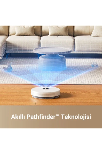 Dreame D10 Plus Gen 2  Toz İstasyonlu Robot Süpürge Beyaz - 8