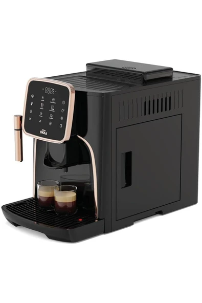 Arzum OKKA OK0030 OTOMATİK ESPRESSO MAKİNESİ (Buhar nozullu) Siyah - bakır