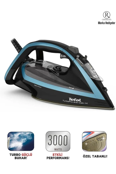 TEFAL Fv5695e1 Turbo Pro Anti-calc 3000 Watt Buharlı Ütü - Özel Taban - Güçlü Performans