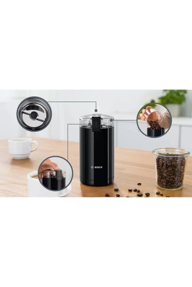 Bosch TSM6A013B Kahve Değirmeni Siyah - 5