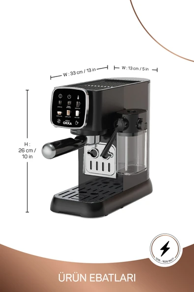 Arzum OK0032-05 Arzum Okka Espresso Solo M Yarı Otomatik Espresso Makinesi - Krom - 3