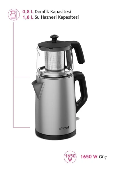 Altus Gri Al 795 Ic Çay Makinesi 2 Yıl Modern 1-2 L 220 - 240 V Çelik 500+ L 50 Hz / 60 Hz Resmi Distribü - 3