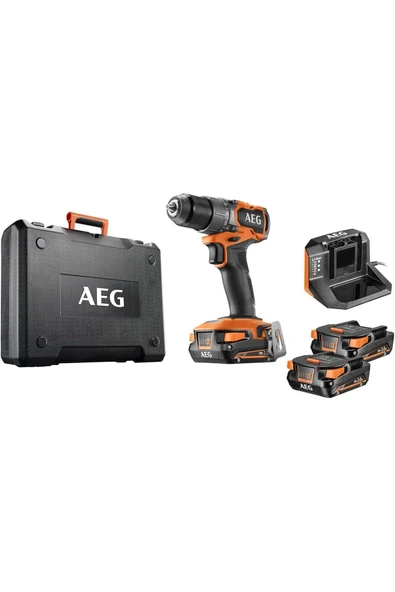 AEG Bsb 18sbl2-202c 2 X 2.0 Ah Sarjlı Darbeli Matkap - 4935480058