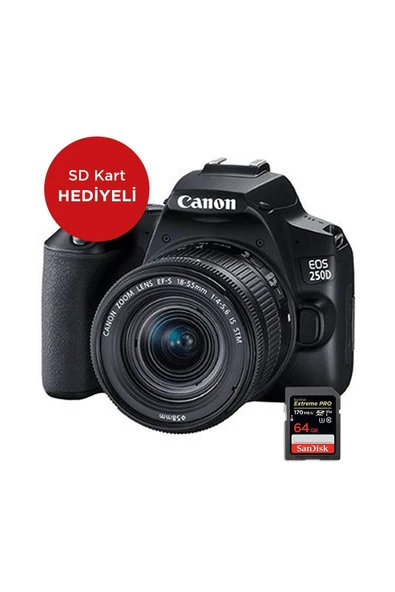 Canon EOS 250D Kit Fotoğraf Makinesi (SD Kart Hediyeli) (Canon Eurasia Garantili) - 2