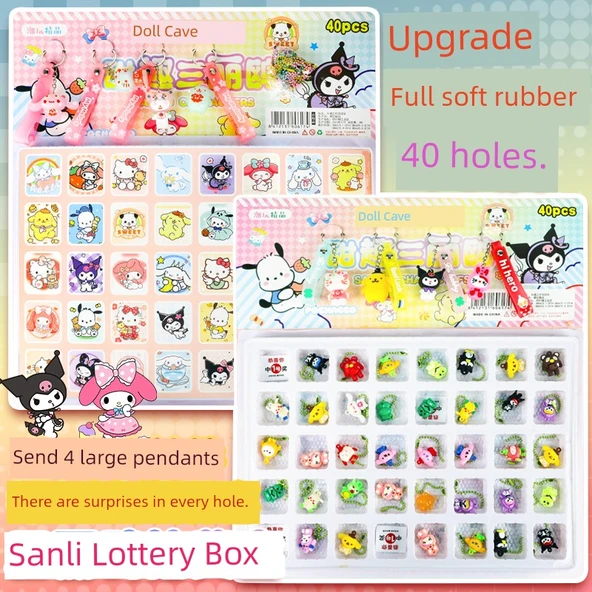Nezha Müzik Kayıp Kutusu Oyuncak - 40 Delik Tam Yumuşak Yapıştırıcı Sanrio Dört Büyük Kolye Gönderir