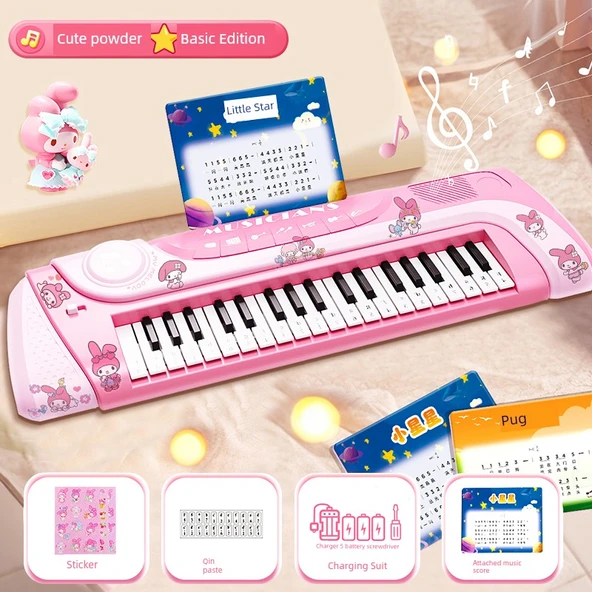 Çocuk Elektronik Org Oyuncak Piyano - Şarjlı Temel Versiyonu Melodi