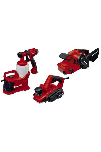 Einhel L Tc-sb 8038 Tank Zımpara Tc-pl 750 Planya Tc-sy 600 S Boya Sprey Tabancası Ahşap Usta Seti - 2