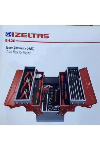 İzeltaş 8420 00 5063 Mekanik Takım Çantası ( 5 Gözlü ) - 2