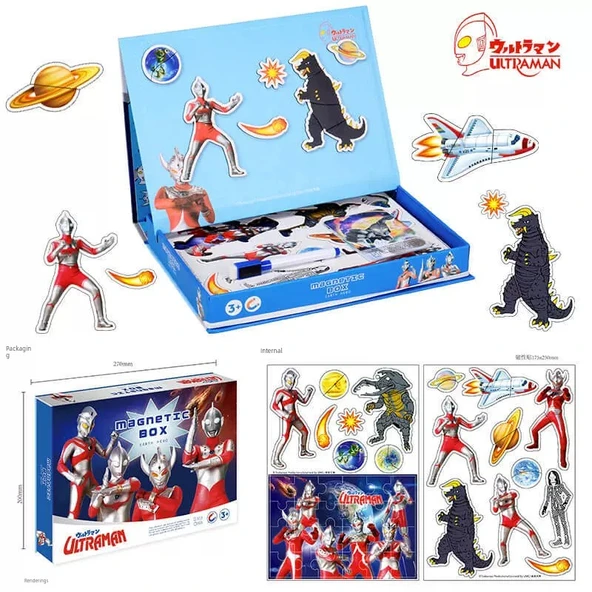 Çocuklar için Manyetik Bulmaca Oyuncakları - Ultraman - Müzik ve Yazım
