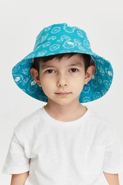 Erkek Çocuk Desenli Bucket Şapka 7007 - 1