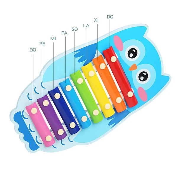 Montessori Ahşap Hayvan Müzik Kutusu Piyano - Hippokampus Sekiz Ton - 3