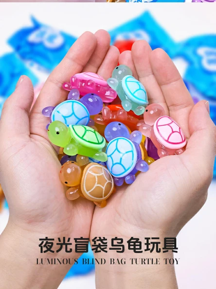 Işıklı Kaplumbağa Torunu Sürpriz Çantası - 2cm Orta [50 Paket] - 8