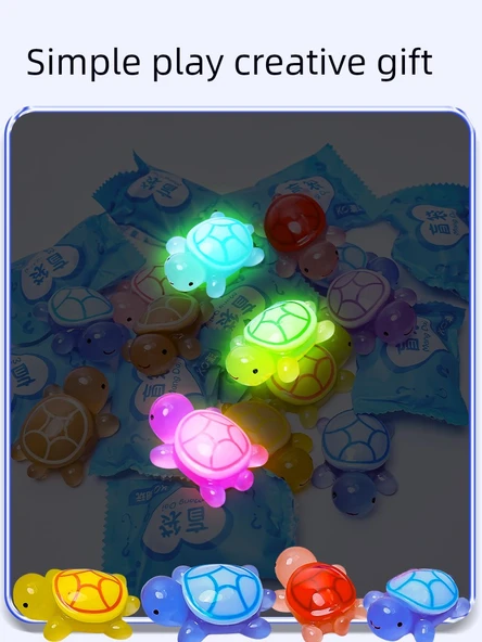 Işıklı Kaplumbağa Torunu Sürpriz Çantası - 2cm Orta [50 Paket] - 5