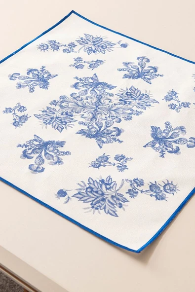 Elysian Blue, Premium Seri Mutfak Sunum Peçetesi, Duck Keten Kumaş 40x40cm - 5