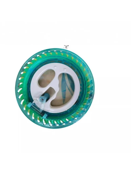 El Tipi Uçurtma İpi Sarma Aracı - 16cm Kesik Tekerlek - 150m Sarı İp - Beyaz Sap - 4