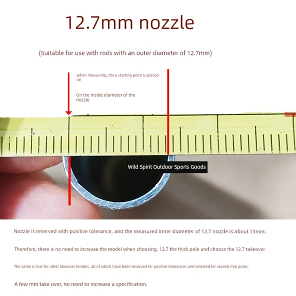 Yelken Aksesuarları - 5 Adet 12.7mm Nozul