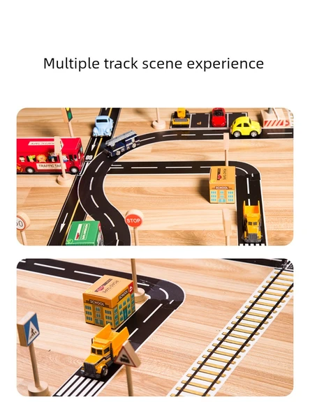 Çocuklar için Trafik Simülasyonu Oyun Seti - Tek Hacimli Yol - 6