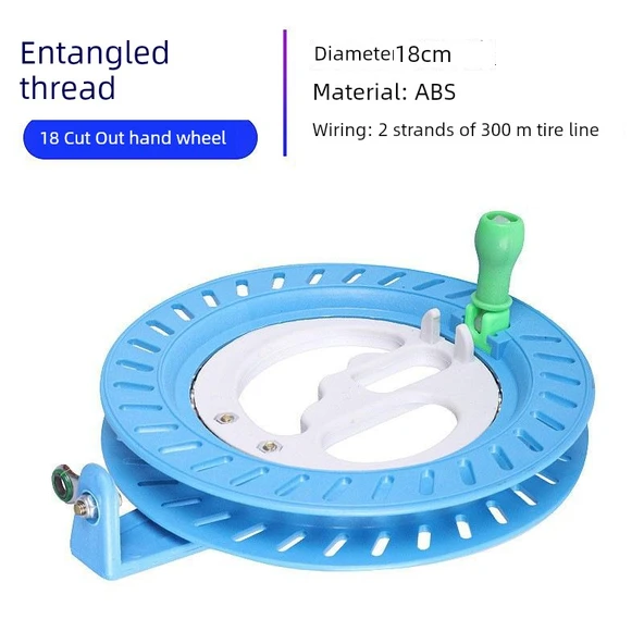 El Tipi Uçurtma İpi Sarma Aracı - 18cm Renkli El ile Sarma - 300m