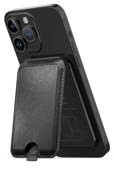 X-Level Magcard Magsafe manyetik Stand Özel Renkli Deri Tasarım Bütün Iphone Serileri Uyumlu Kartlık Xlevel ürün görseli