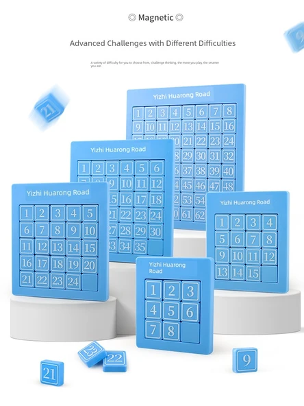 Manyetik Dijital Klotski Bulmaca - 3x3 - 4