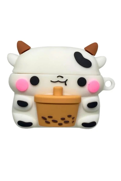 Coverzone AirPods ile uyumlu 4.Nesil True Wireless Earbuds Sert Kulaklık Soft Dokunuş Karakter Görünüm Kılıf ürün görseli