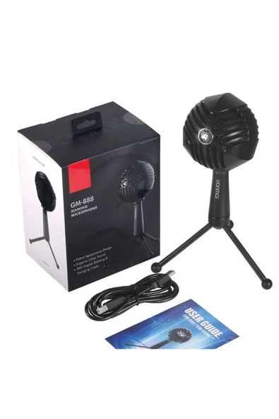 Coverzone RGB Profesyonel Stüdyo Mikrofon Kayıt Frekans aralığı: 50Hz 16kHz Masaüstü Canlı Yayın GM-888 - 4