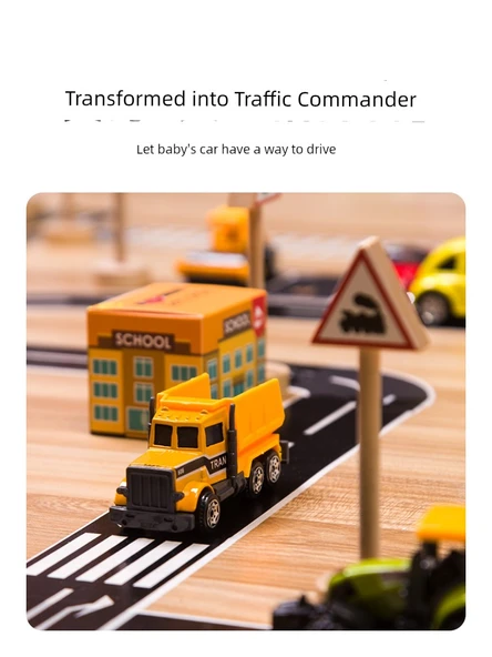 Çocuklar için Trafik Simülasyonu Oyun Seti - Yatay Akustik Optik Trafik Işığı - 5
