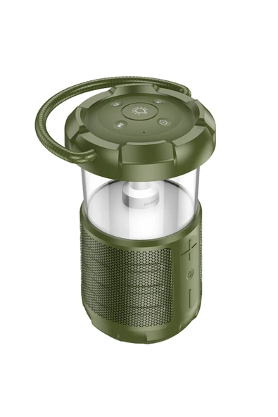 Borofone Bluetooth Speaker Işıklı Kablosuz Speaker Bluetooth Hoparlör El Tutamaçlı Kamp Lambası