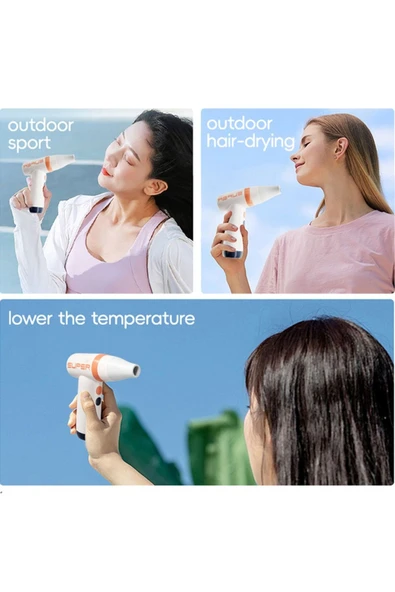 Coverzone Güçlü Hava Üfleme İster Araba içi, Klavye Temizle, Mangal veya Serinleme Taşınabilir Mini Fan HR001 - 4