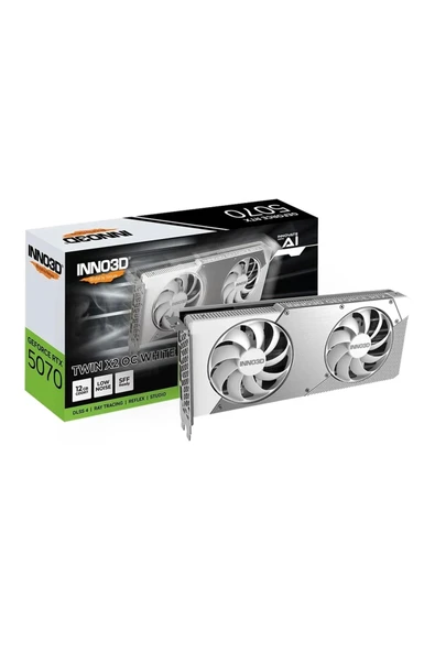 INNO3D Geforce Rtx5070 Twin X2 Oc 12gb White 192bit Gddr7 Ekran Kartı N50702-12d7x-195064w ürün görseli
