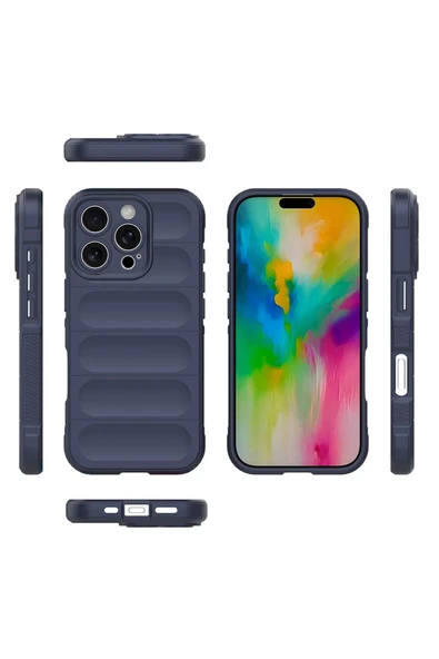 Coverzone iPhone 16 Pro İle Uyumlu Kılıf TPU Oyuklu Arka Yüzey Z-Etnik Esnek iPhone O-tto Prime - Resim 3