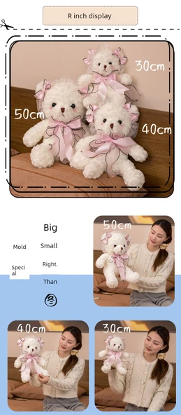 Lolita Peluş Ayı - Açık Yeşil - 30cm - 11