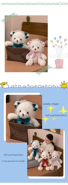 Lolita Peluş Ayı - Açık Yeşil - 30cm - 12
