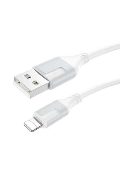 Borofone İphone Ile Uyumlu 2.4a Şarj Ve Data Kablo Usb To Lightning - 1 Metre - Bx101 ürün görseli