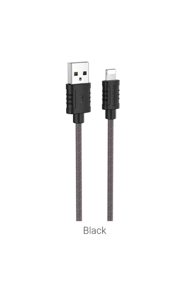 Coverzone iPhone ile Uyumlu 2.4A Şarj ve Data Kablo USB to Lightning - 1 Metre - BX52 - Resim 4