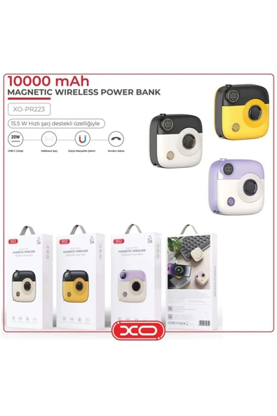 Xo 20w Pd Fast Hızlı Usb-c Type-c Wireless Kablosuz 10000 Mah Taşınabilir Şarj Aleti Powerbank Pr223 - 2