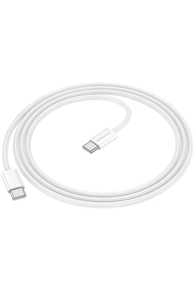 Borofone iPhone ile Uyumlu 60W Şarj ve Data Kablo Type-C to Type-C - 1 Metre - BX103 - Resim 2