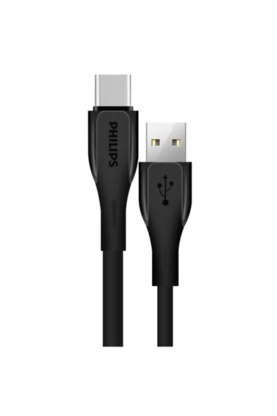 Philips USB-C Şarj ve Data Kablosu, Hızlı Şarj, 3A Yüksek Akım, 1 Metre,Dayanıklı Slikon Kablo,DLC4001A ürün görseli
