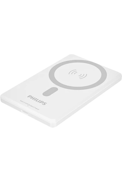 Philips MagSafe Powerbank,5000mAh,Kablosuz Hızlı Şarj,15W,Li-Po,Korumalı Şarj,Güçlü Mıknatıs,DLP9702C